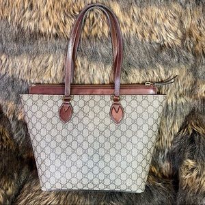 Gucci GG Linea A Supreme Canvas & Leather Tote